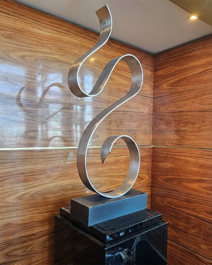 Contemporary sculpture fabricated for an artist or art gallery