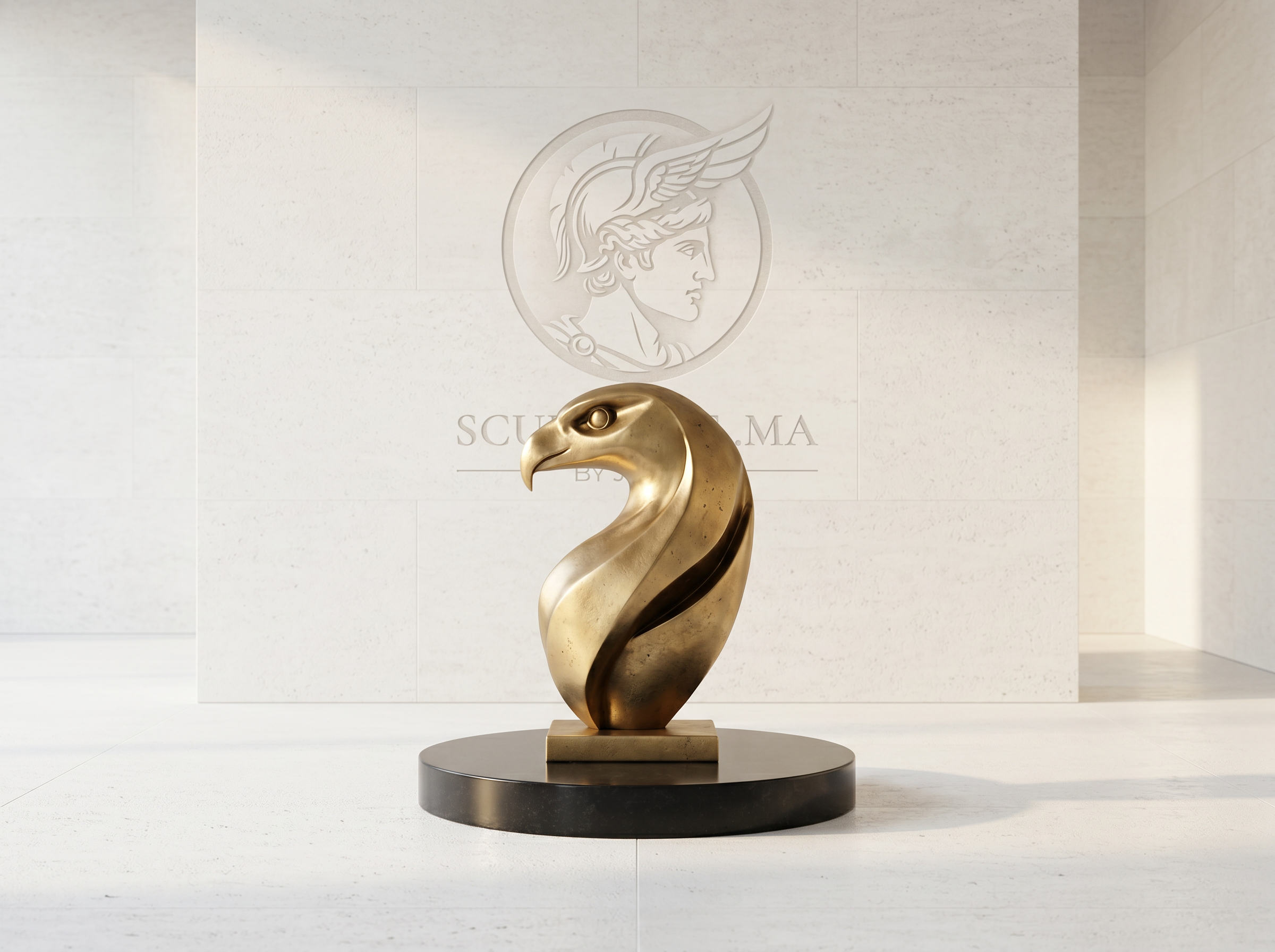 Sculpture tête d'aigle en bronze — inspiration art sur mesure, Sculpture.ma by Jojma